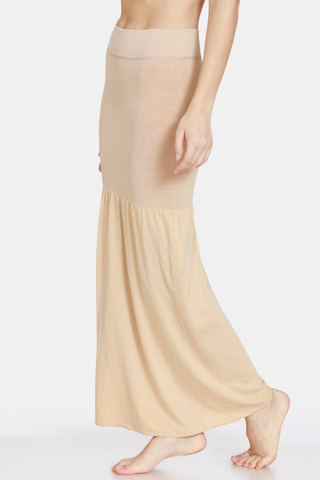 Zivame All Day Flared Mermaid Reversible Saree Shapewear - Skin Mustard — image 3
